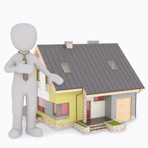 property management agent showing a hous