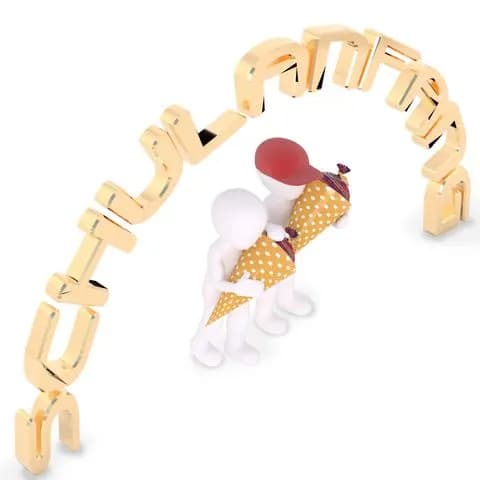 schulanfang letters golden 2