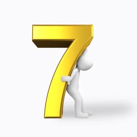 man lifting number 7