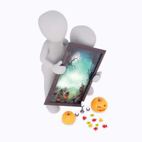halloween picture with scary pumpkins 2