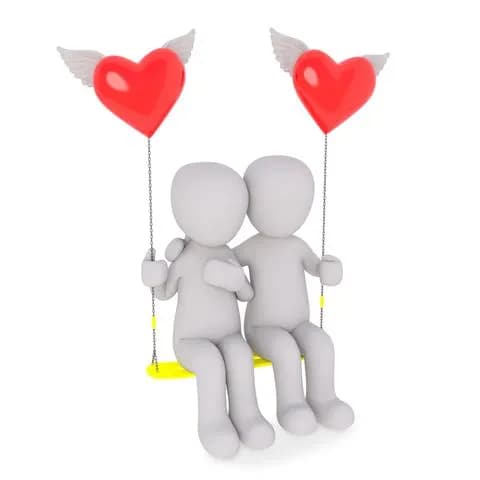 couple riding a floating swing 2 