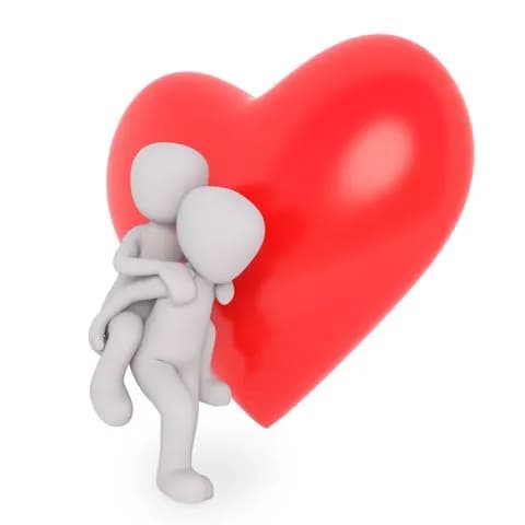 couple with big heart background