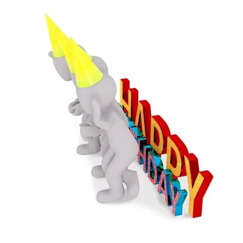 happy birthday letters in capital with 3