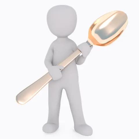 hold a golden spoon