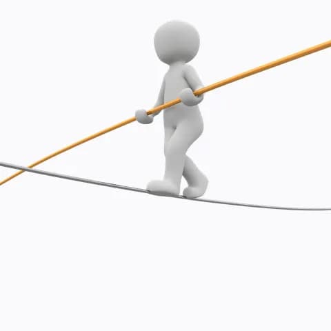 balancing like an artist with a bar on a