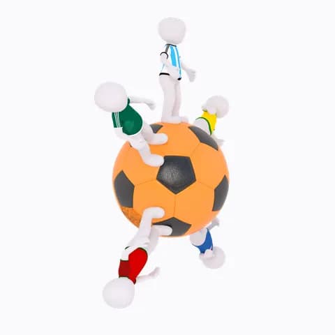 nations of football game standing on a b