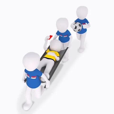 the referee shows the player the red car