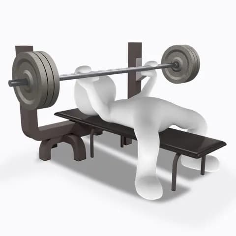 press weights on the weight bench