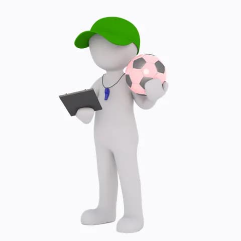 the referee with whistle and football 3